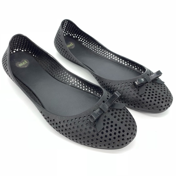 Melissa Shoes - Mel by Melissa Black Perforated Flats